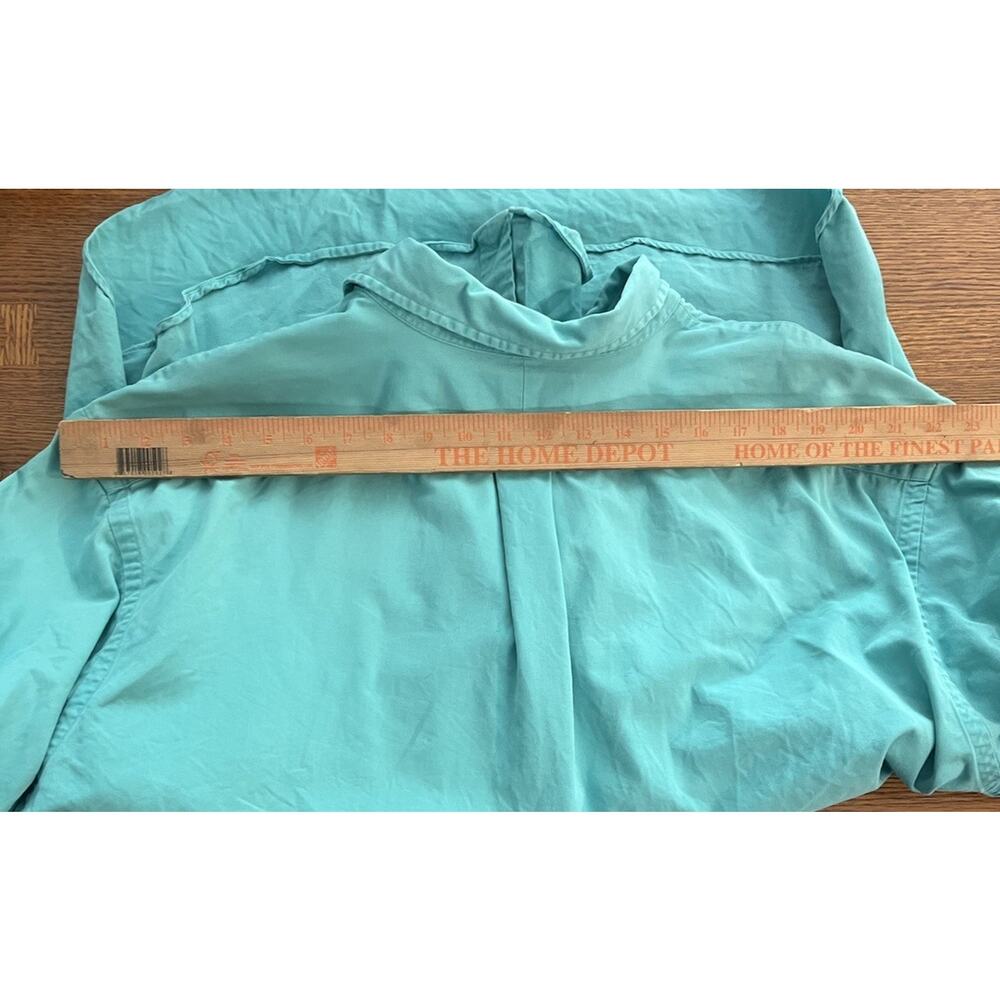 Ralph Lauren Blake Classic Button Front Shirt Mens XL Aqua Turquoise Pink Pony - Picture 12 of 14